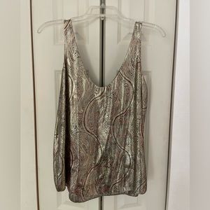 Gold/Metallic Tank Blouse J Crew